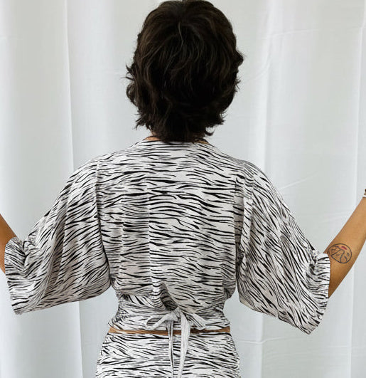 Camiseta kimono✨ cebra