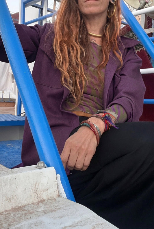 Norte · Sobrecamisa color berenjena