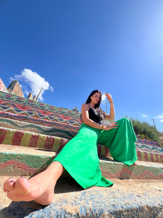 Pantalón flow verde ✧