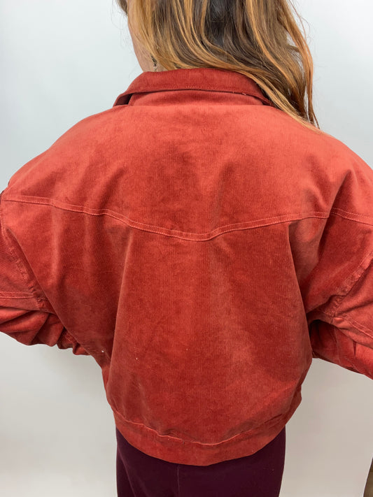 Chaqueta de pana terracota customizable