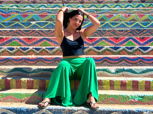 Pantalón flow verde ✧