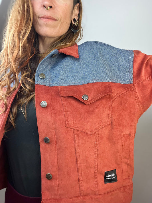 Chaqueta tejana/terracota