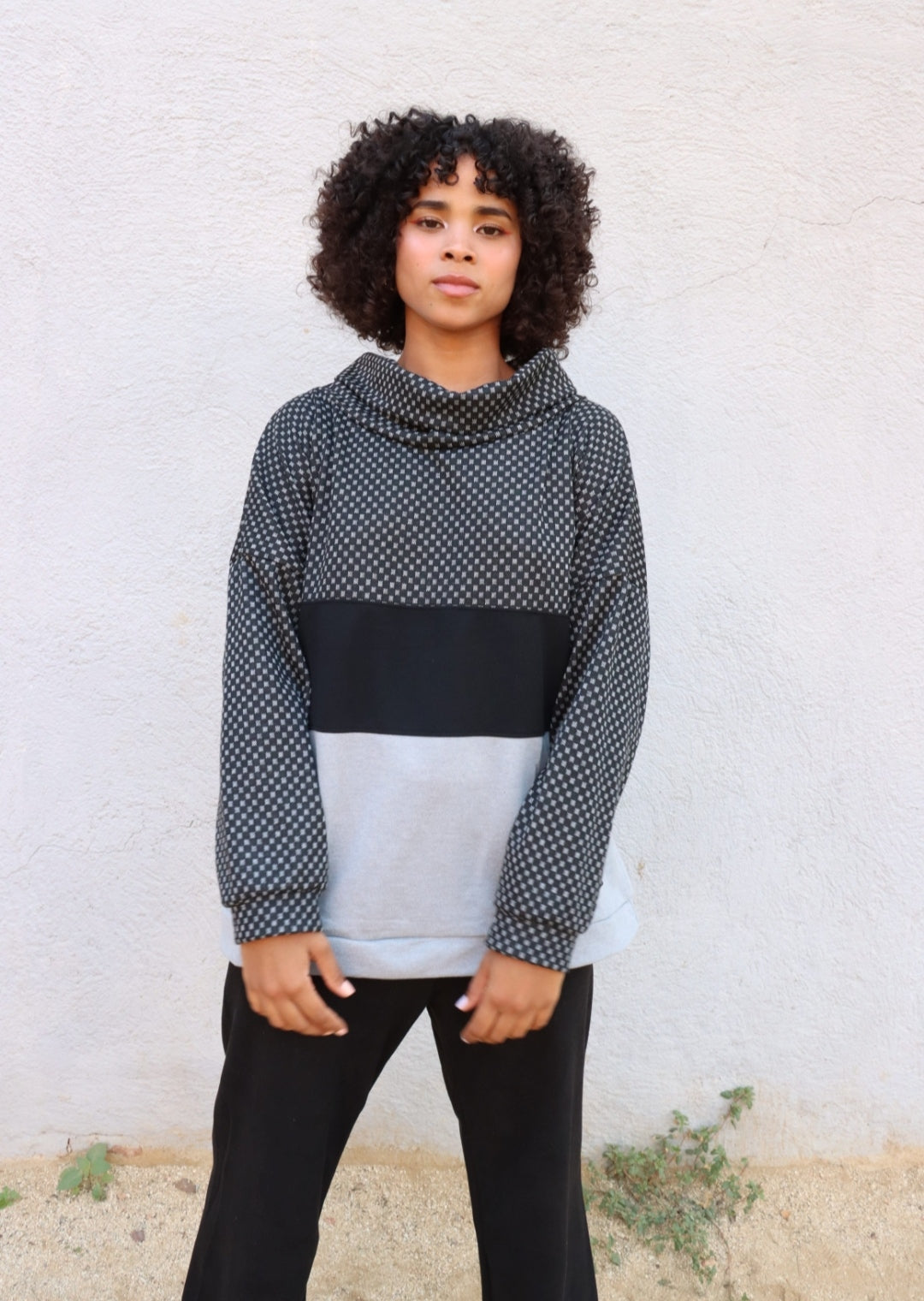 Sudadera cuadros & black