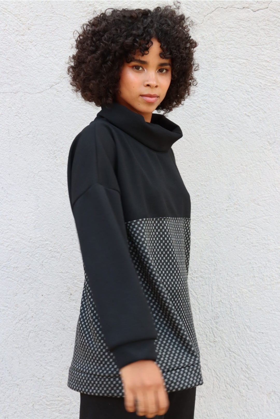 Sudadera Black & cuadros