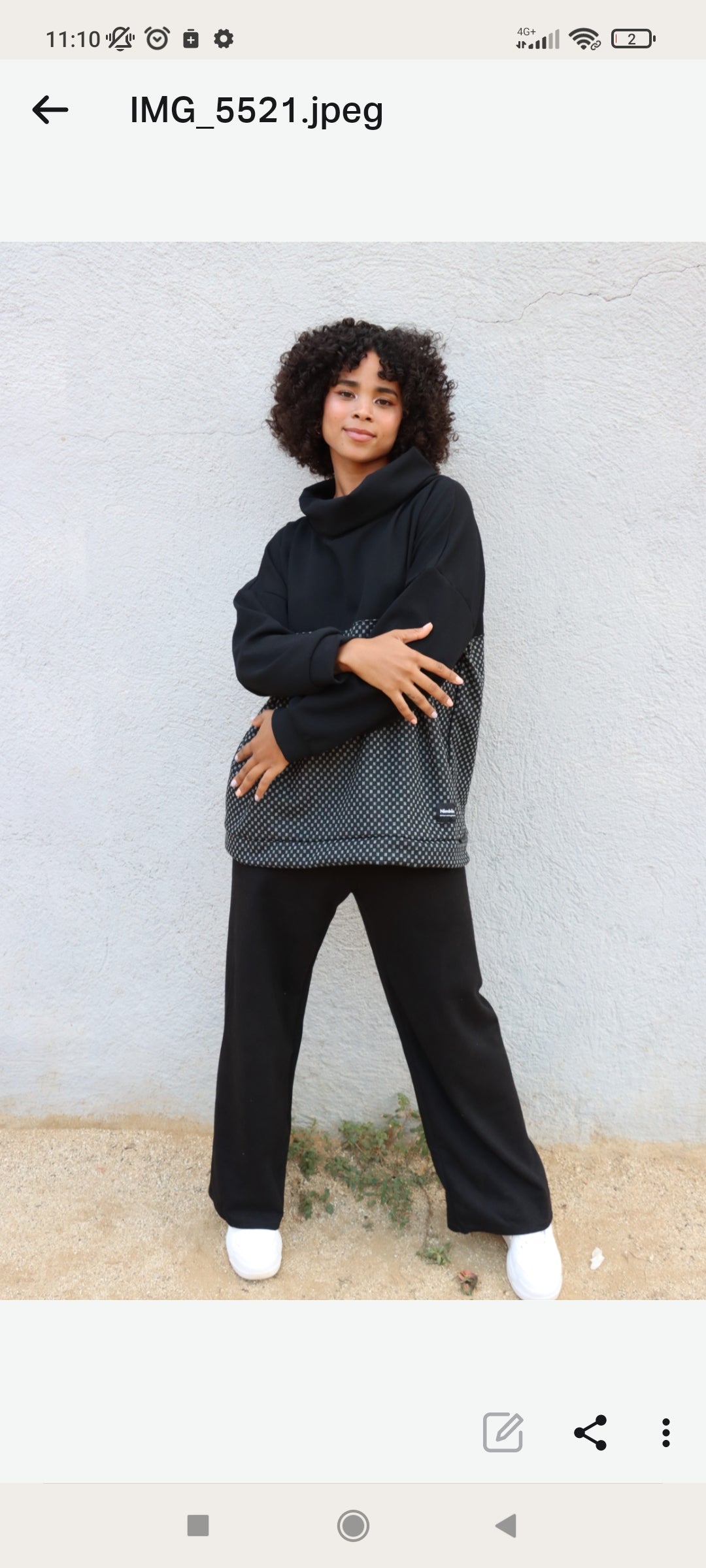 Sudadera Black & cuadros