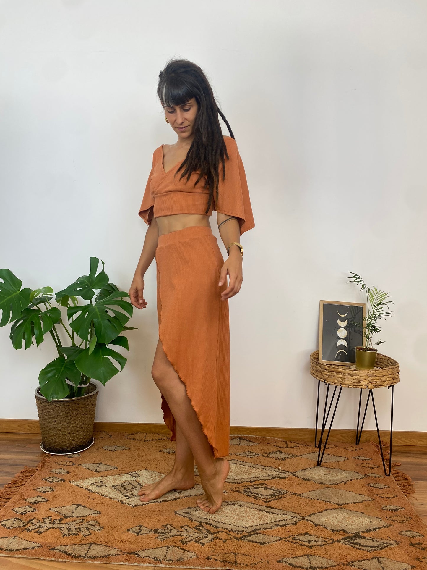 Falda gypsy color tierra