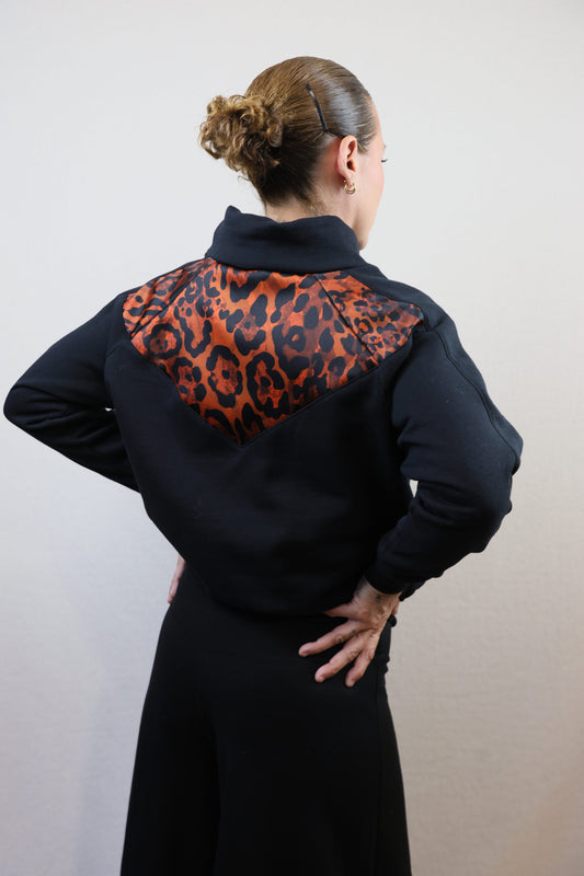 Sudadera animal print black
