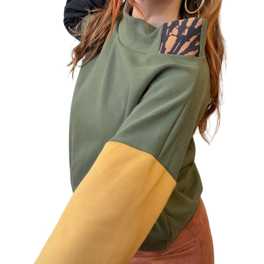 Jersey kaki/negro/mostaza