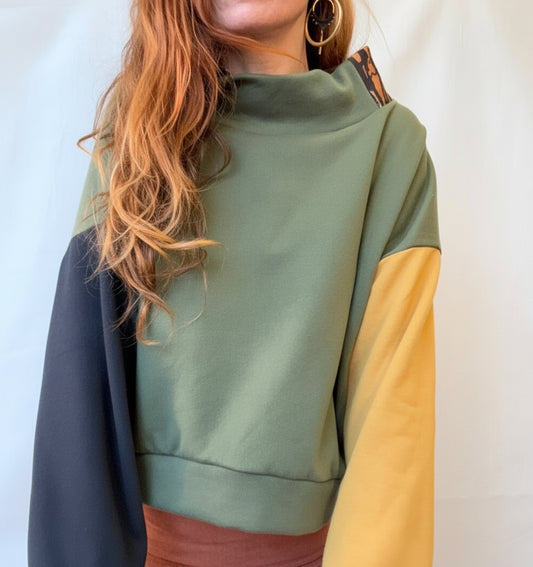 Jersey kaki/negro/mostaza