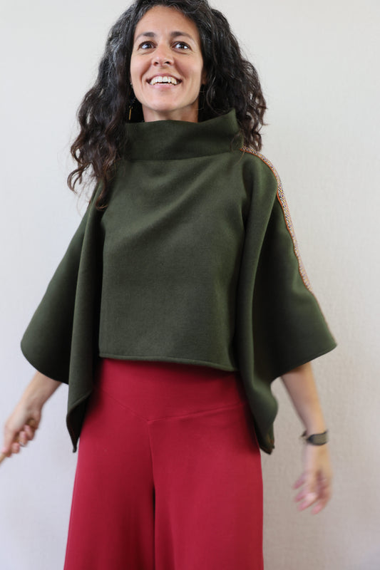 Poncho verde caqui