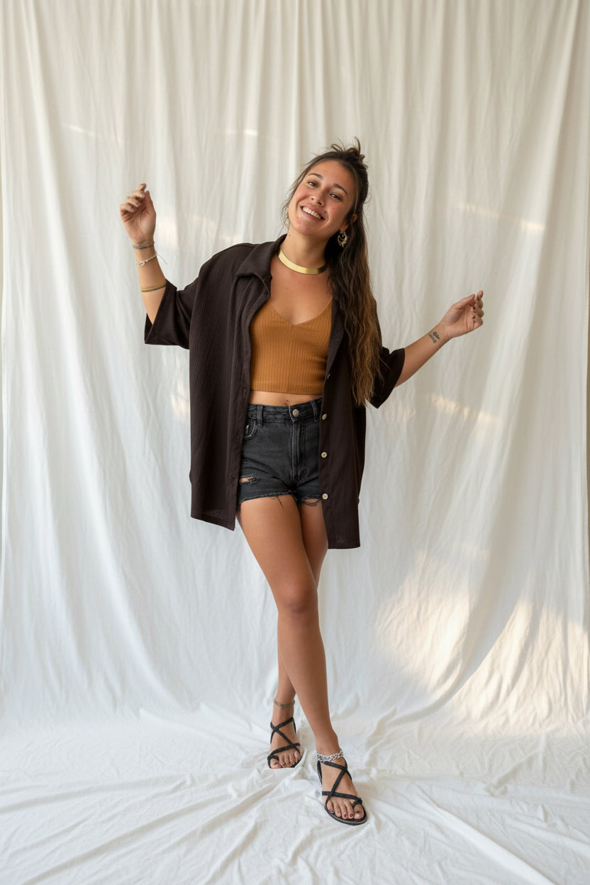 Camisa Kimono Moka