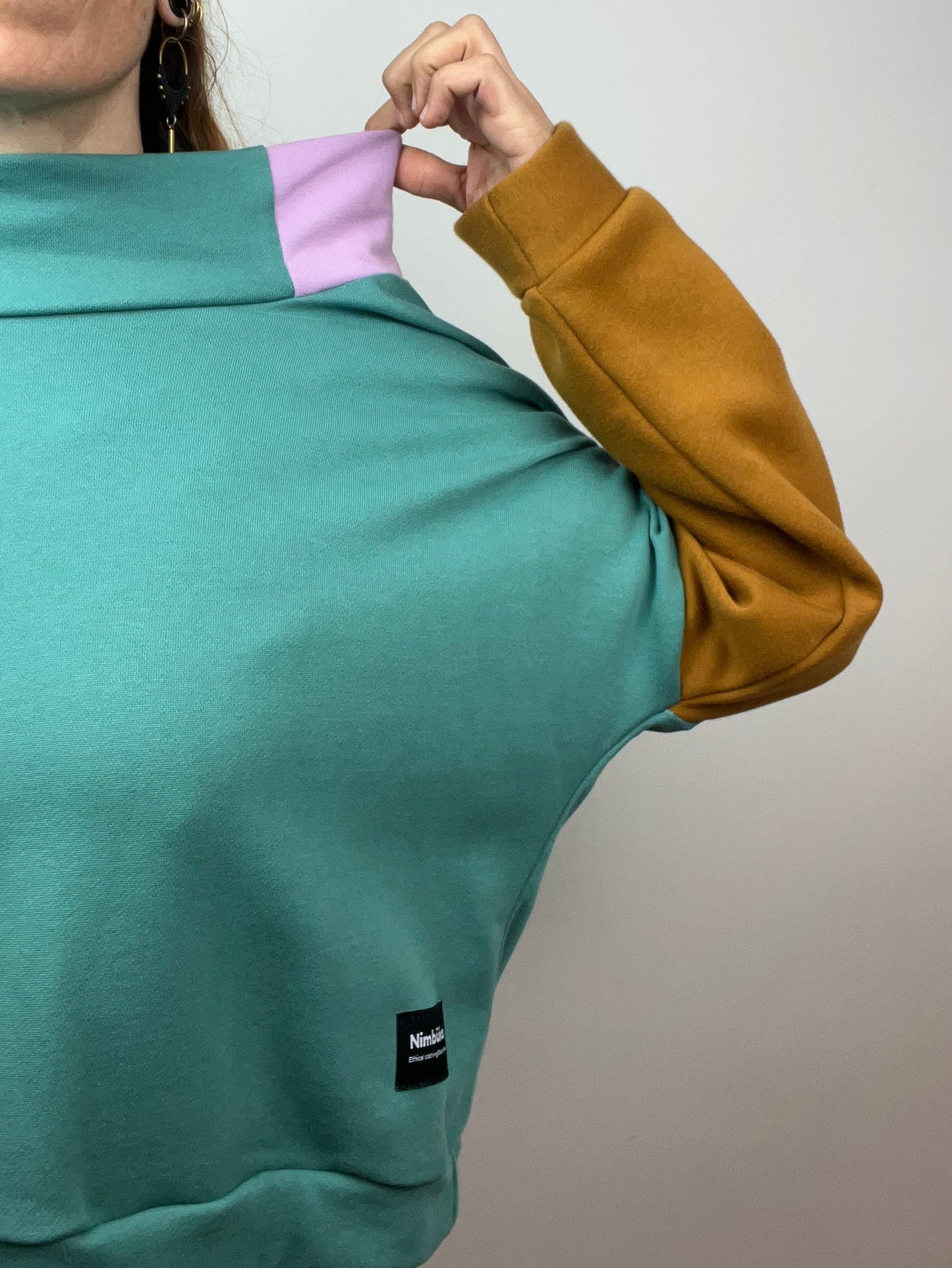 Jersey turquesa/lila pieza única Talla L