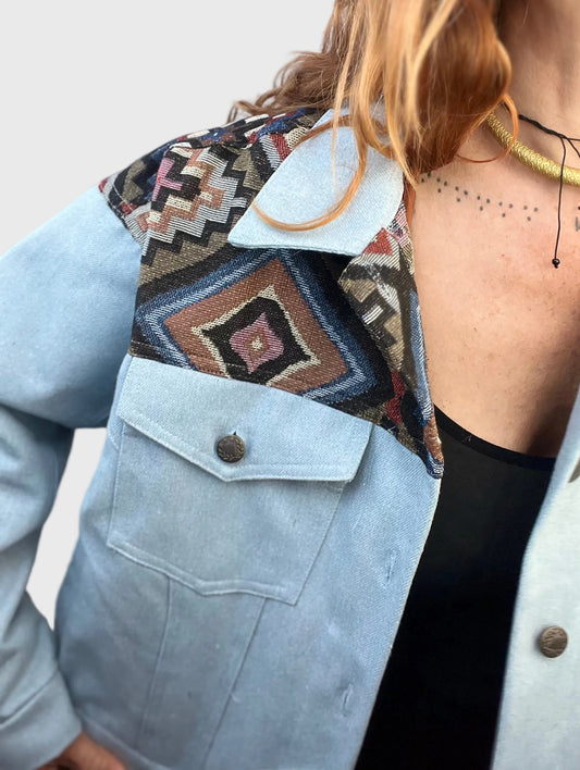 Chaqueta tejana clara/ etnica