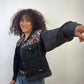 Chaqueta Etnic negra pana