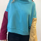 Jersey turquesa/frambuesa/tierra