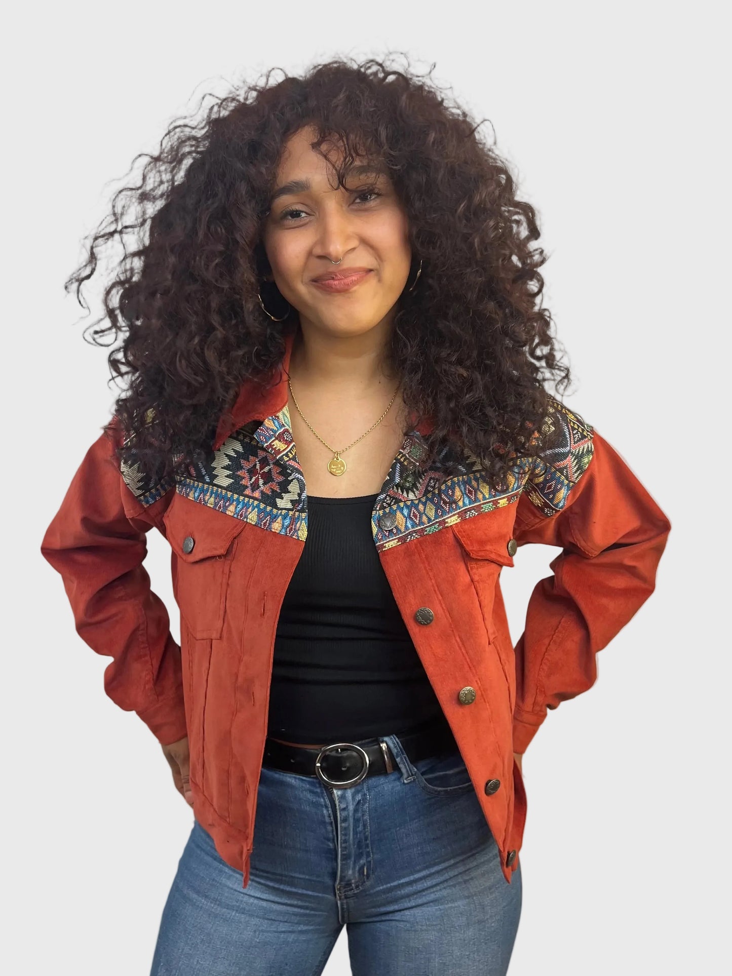 Chaqueta Etnic Terracota