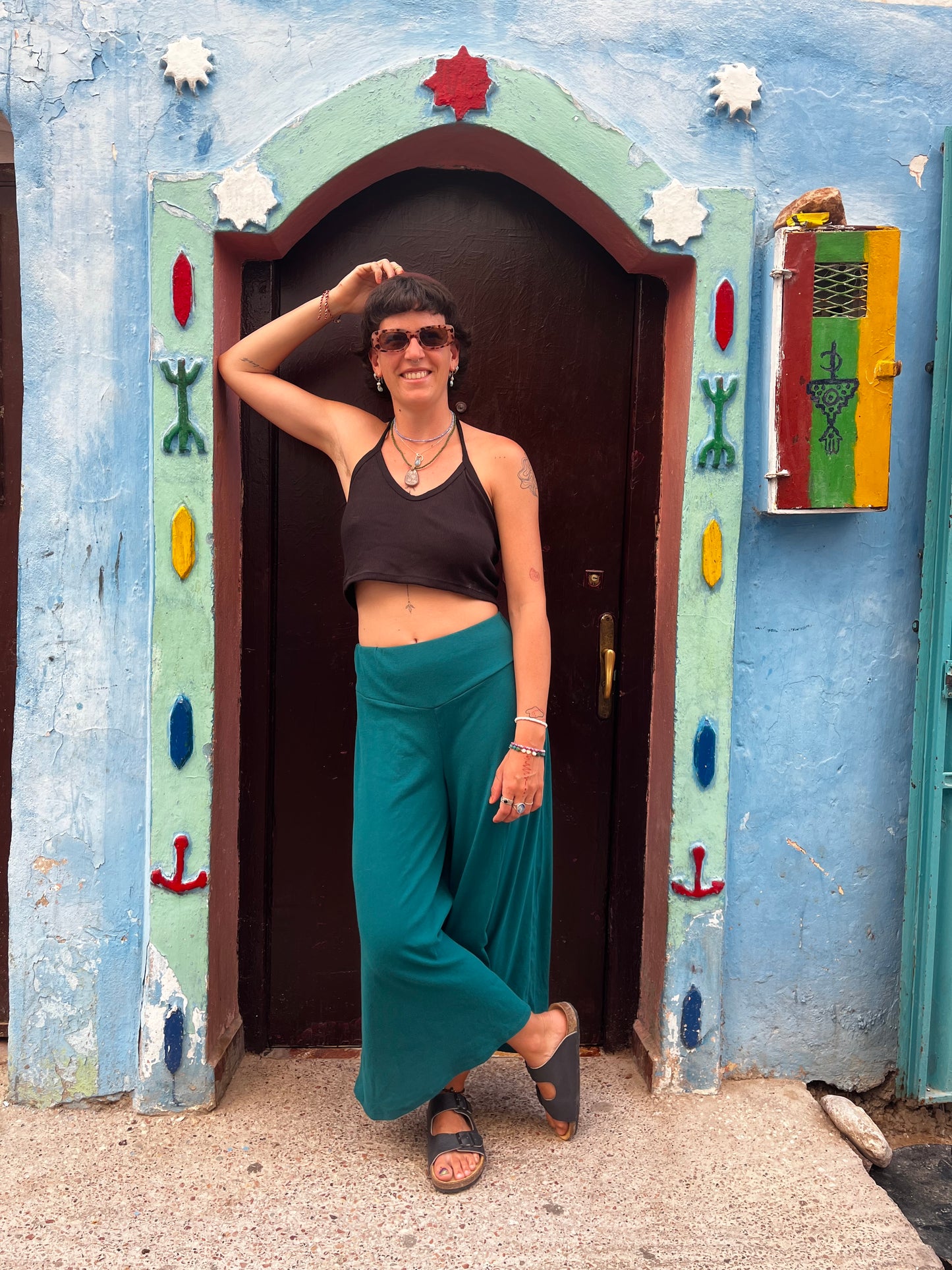 Pantalón flow salvia ⵅ