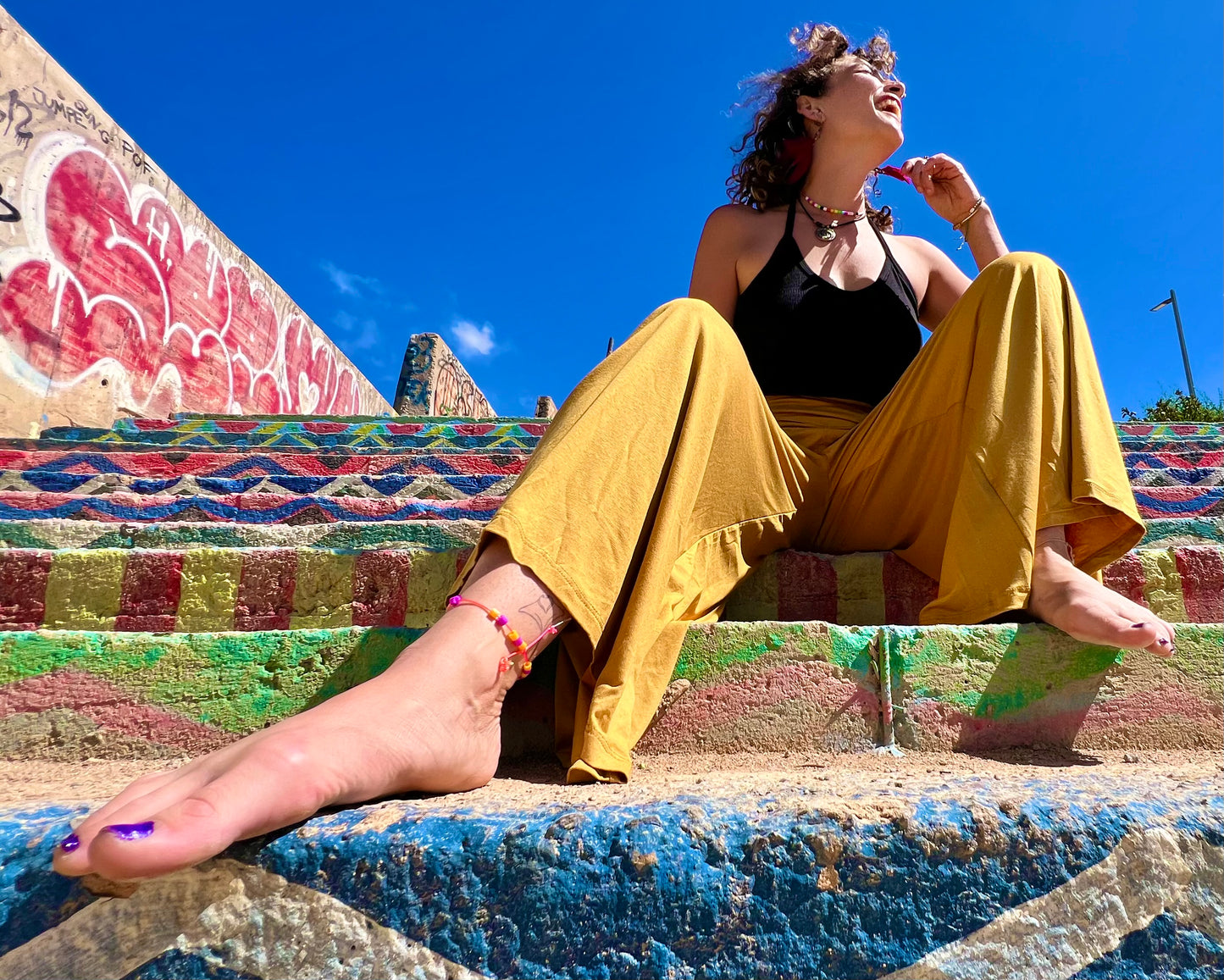 Pantalón flow Curry △