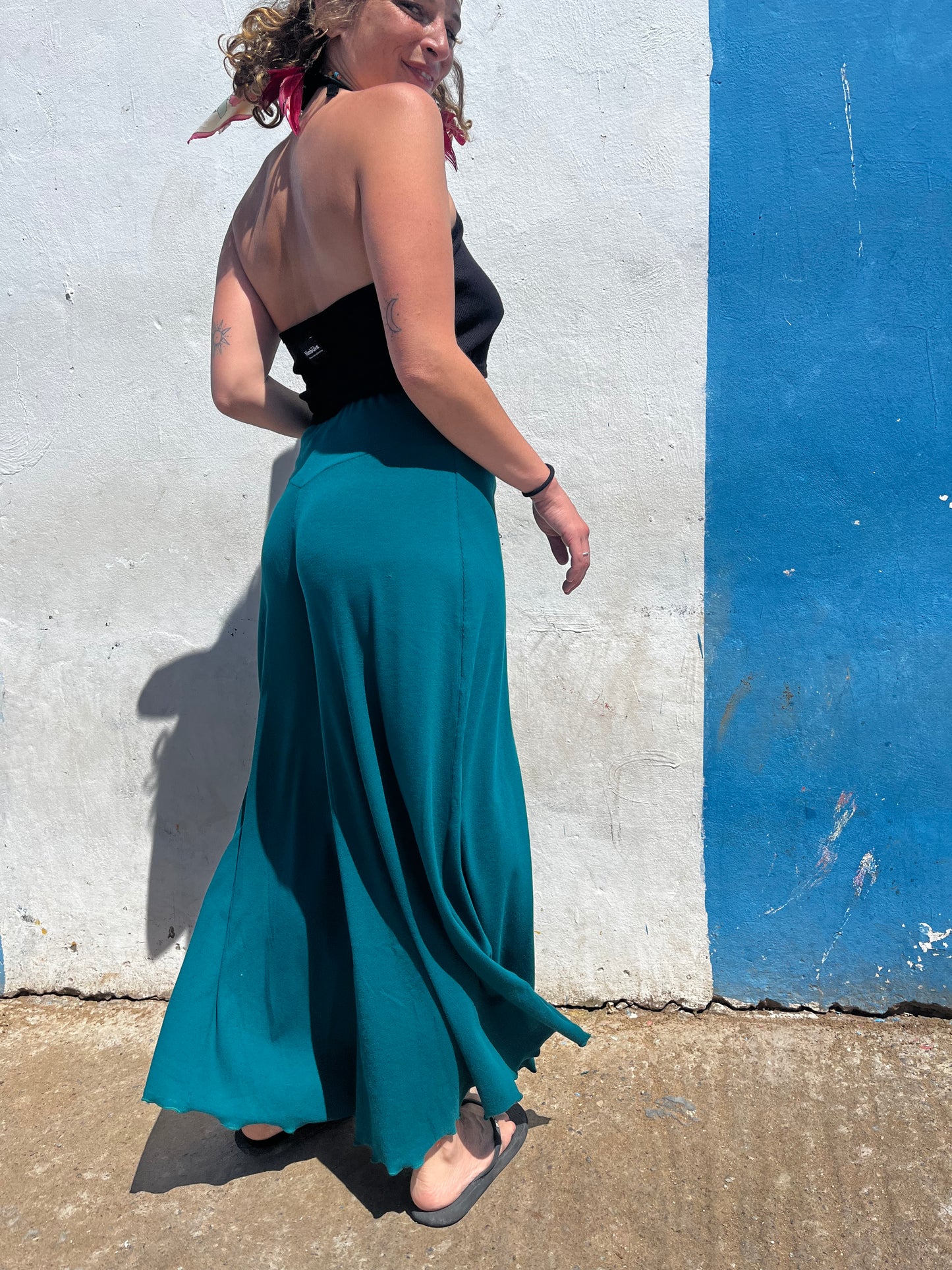 Pantalón flow salvia ⵅ