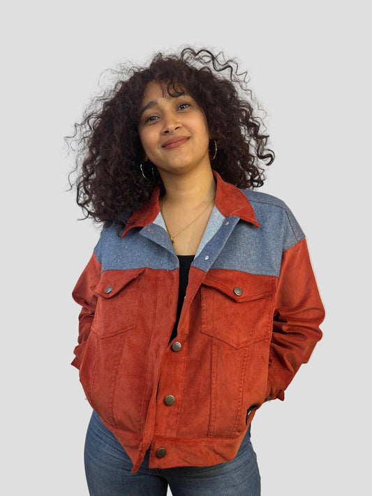 Chaqueta tejana/terracota