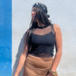 Camiseta semi transparente
