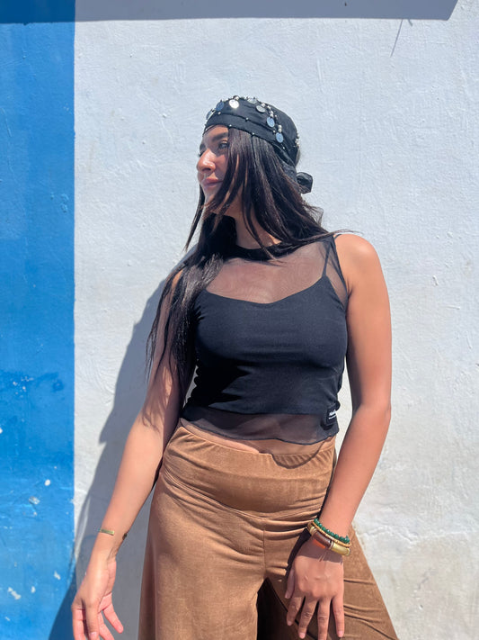 Camiseta semi transparente