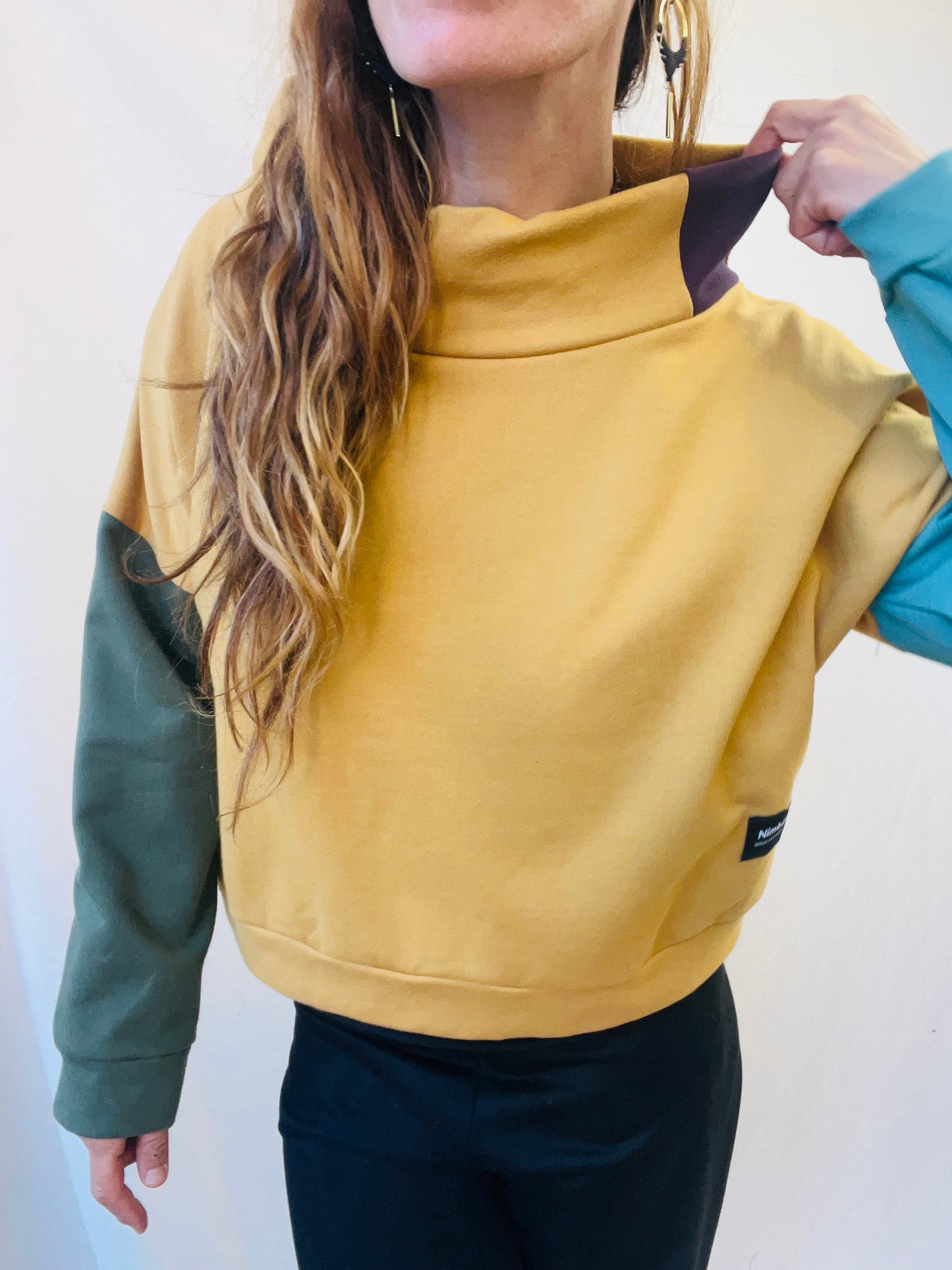 Jersey  Mostaza/caqui/turquesa