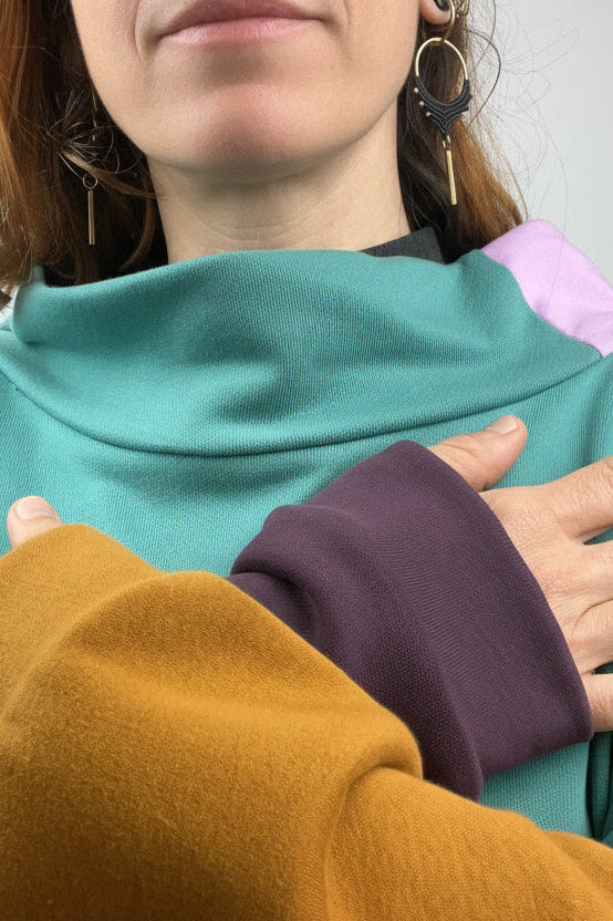 Jersey turquesa/lila pieza única Talla L