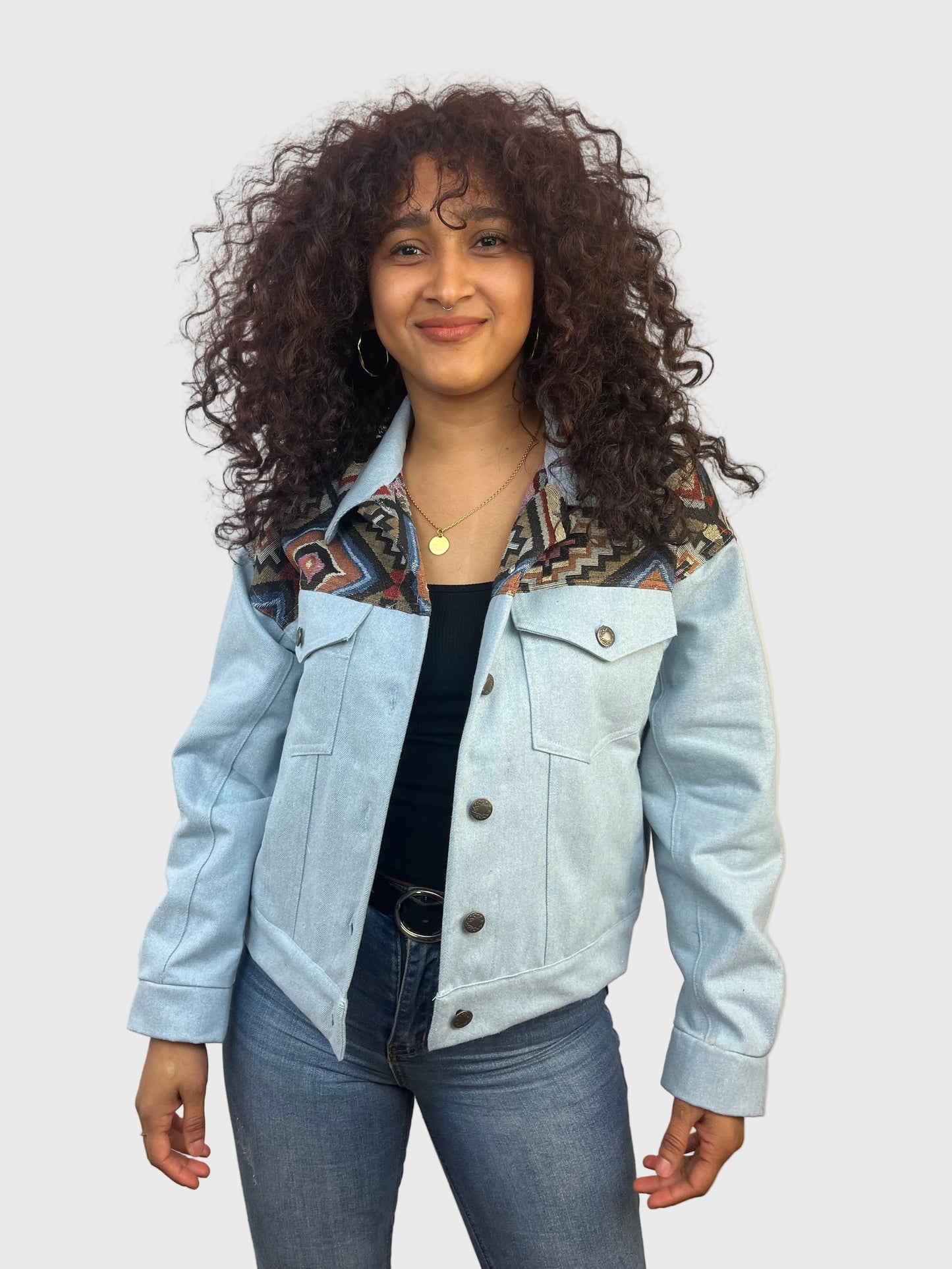 Chaqueta tejana clara/ etnica