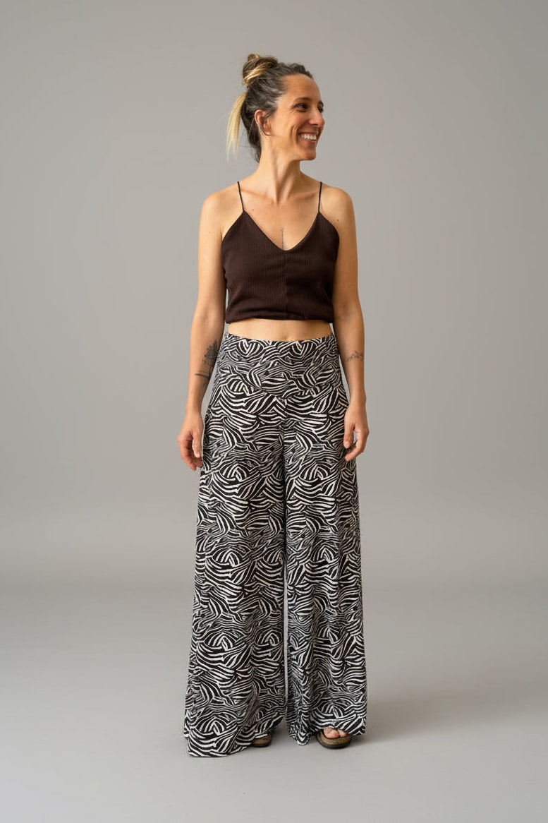 Pantalón flow• cebra
