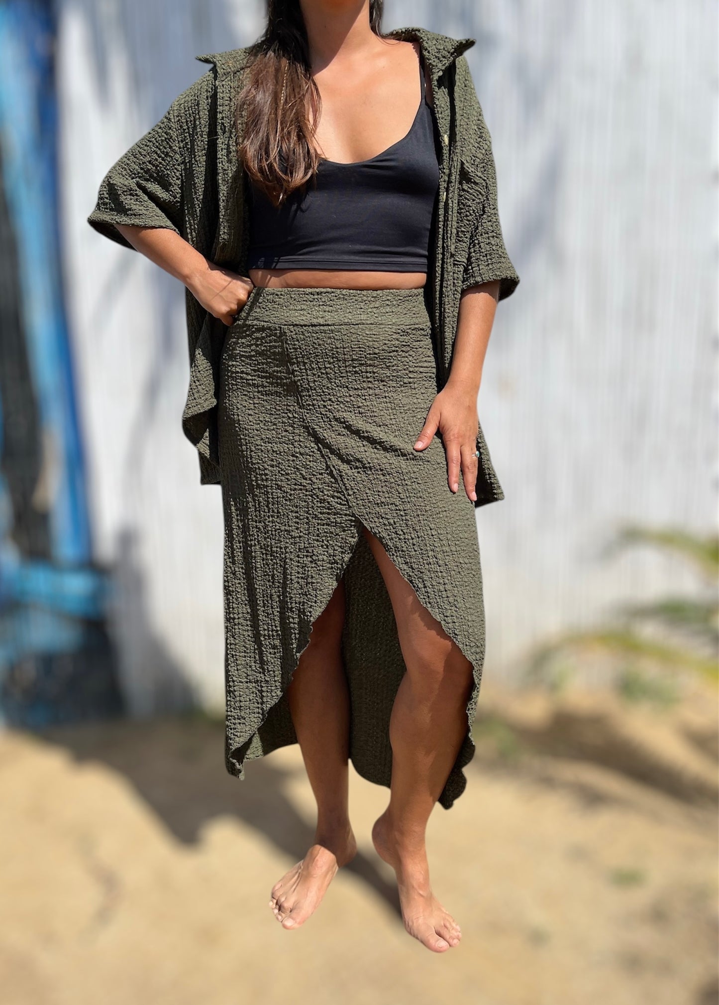 Conjunto falda y camisa