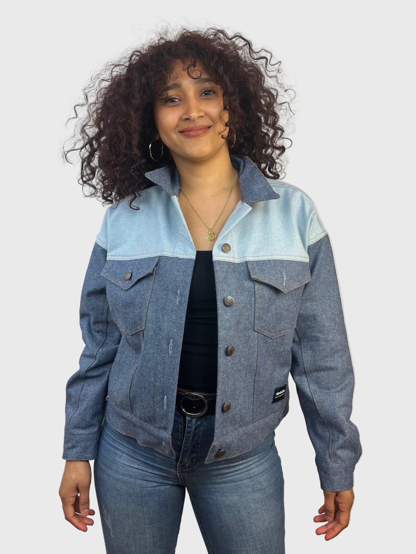 Chaqueta tejana dos tonos