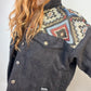 Chaqueta Etnic negra pana