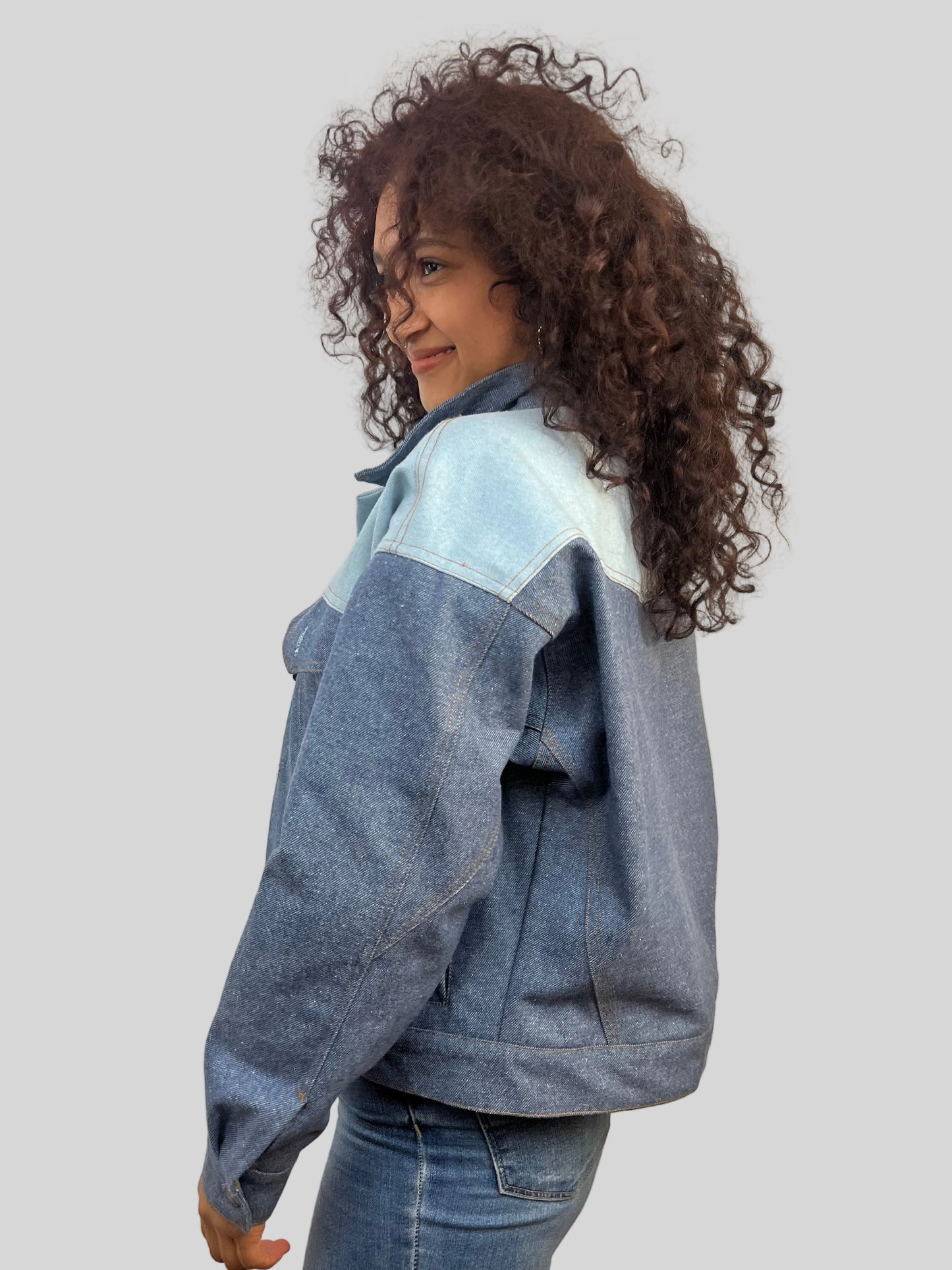 Chaqueta tejana dos tonos