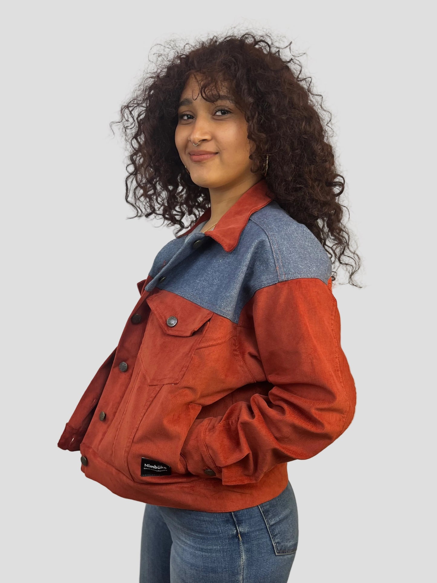 Chaqueta tejana/terracota