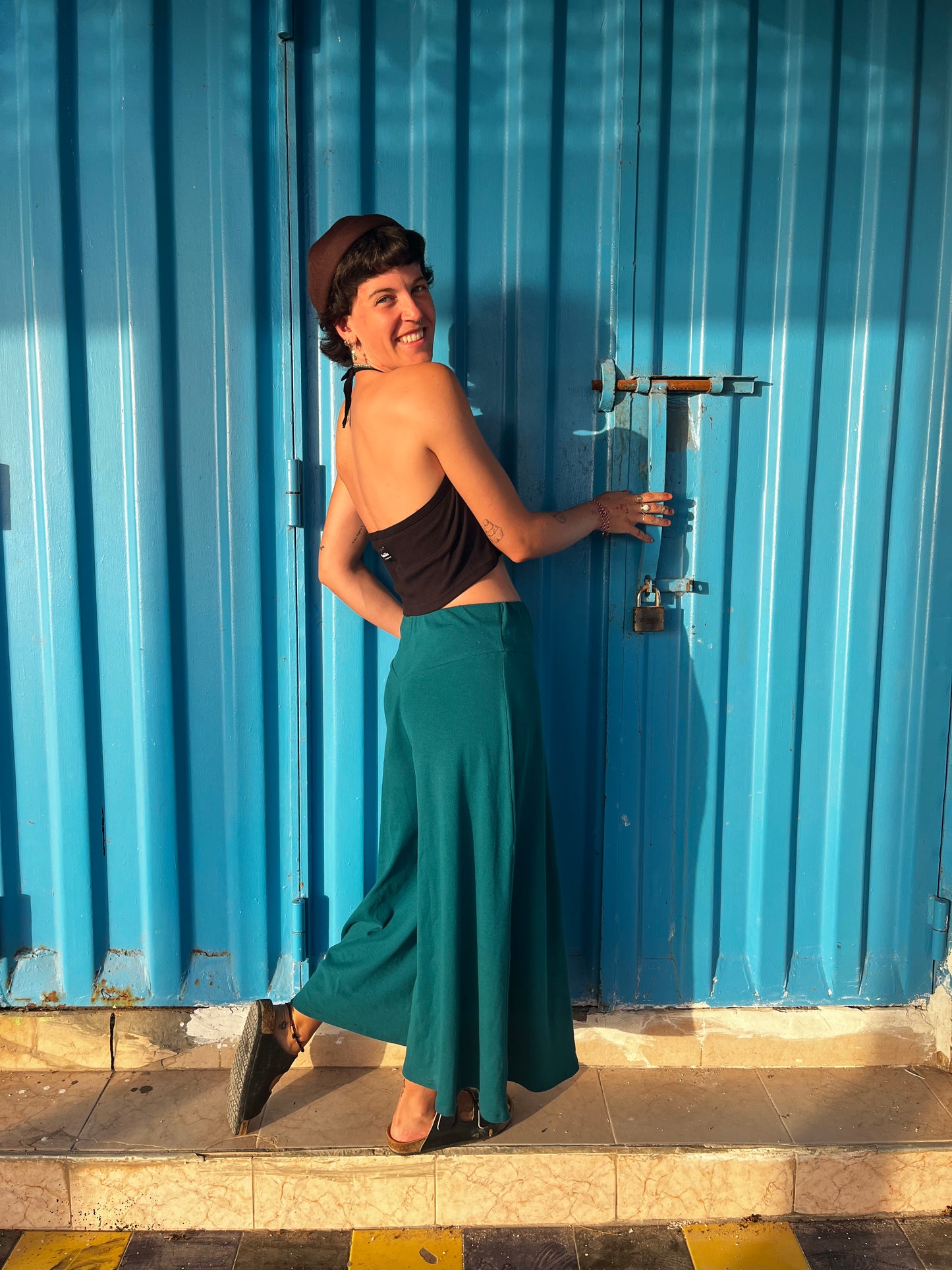 Pantalón flow salvia ⵅ