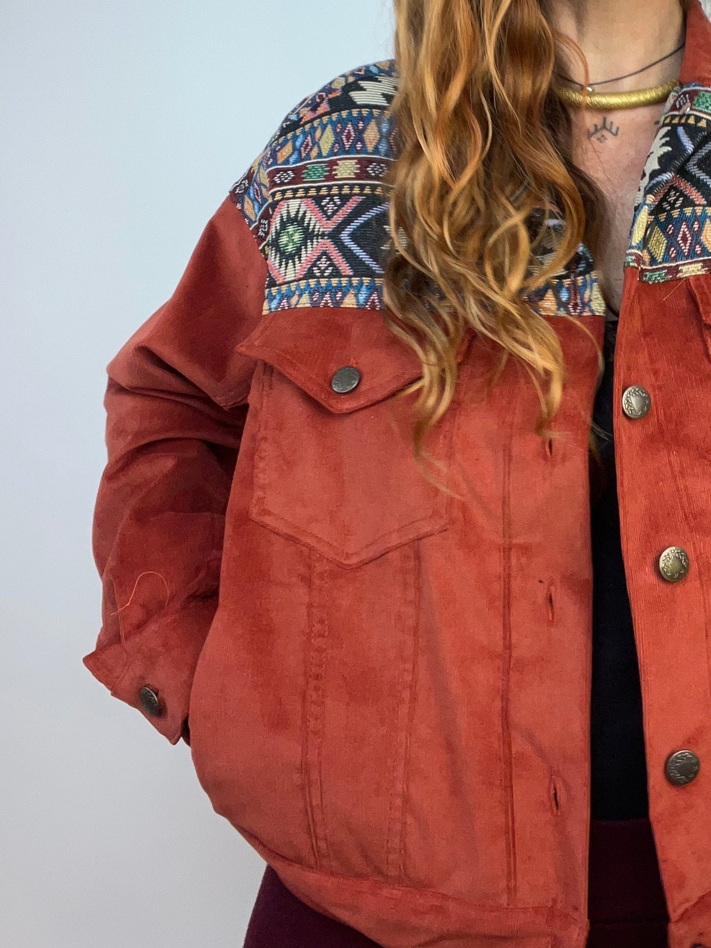Chaqueta Etnic Terracota