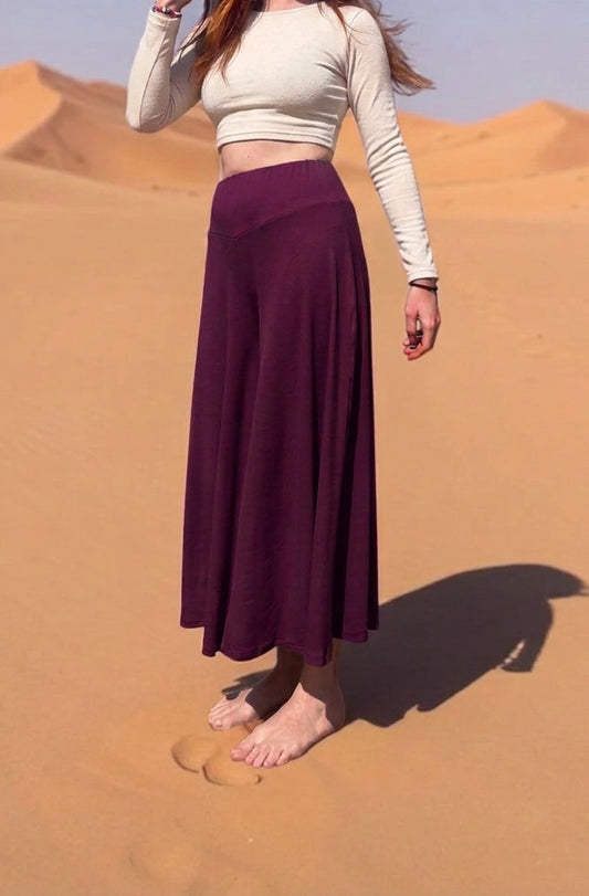 Pantalón flow• Berenjena