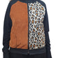 Chaqueta animal print/pana