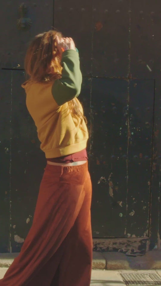 Jersey  Mostaza/caqui/turquesa