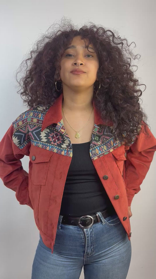 Chaqueta Etnic Terracota