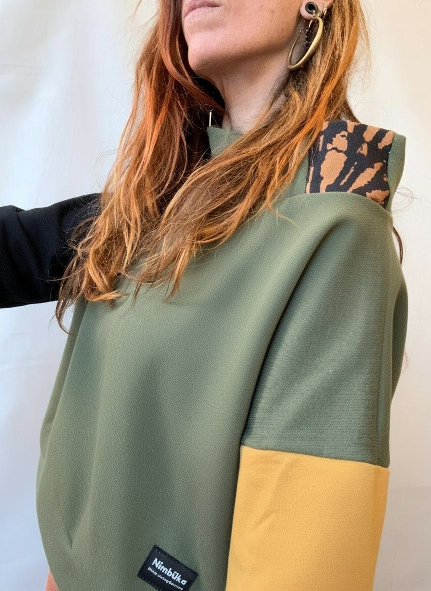 Jersey kaki/negro/mostaza