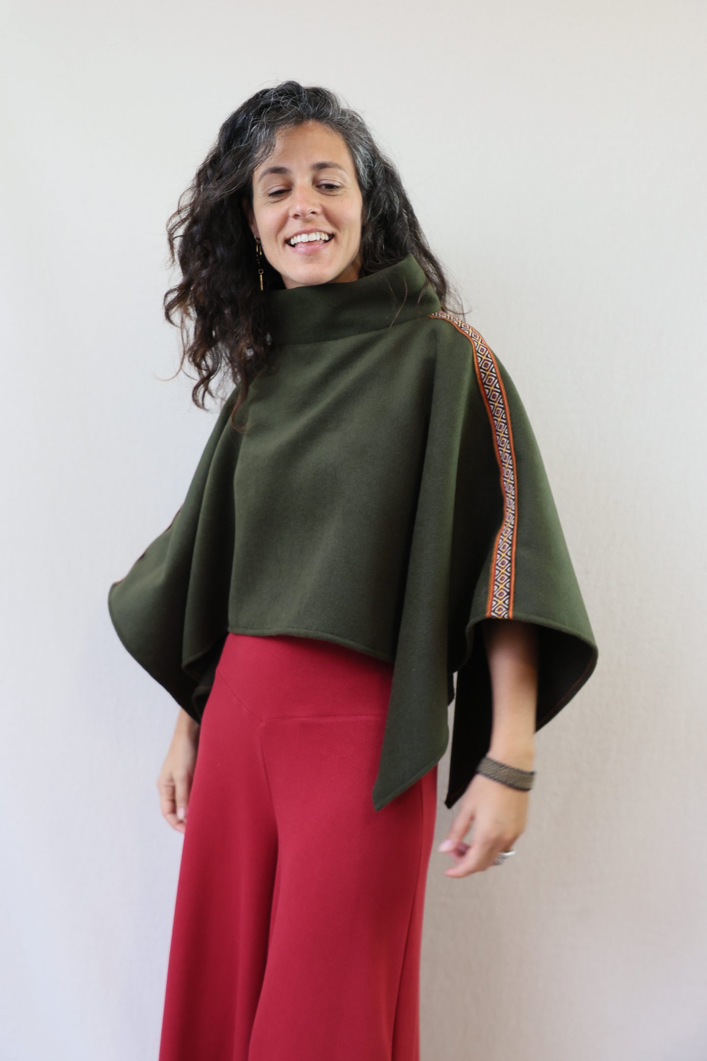 Poncho verde caqui
