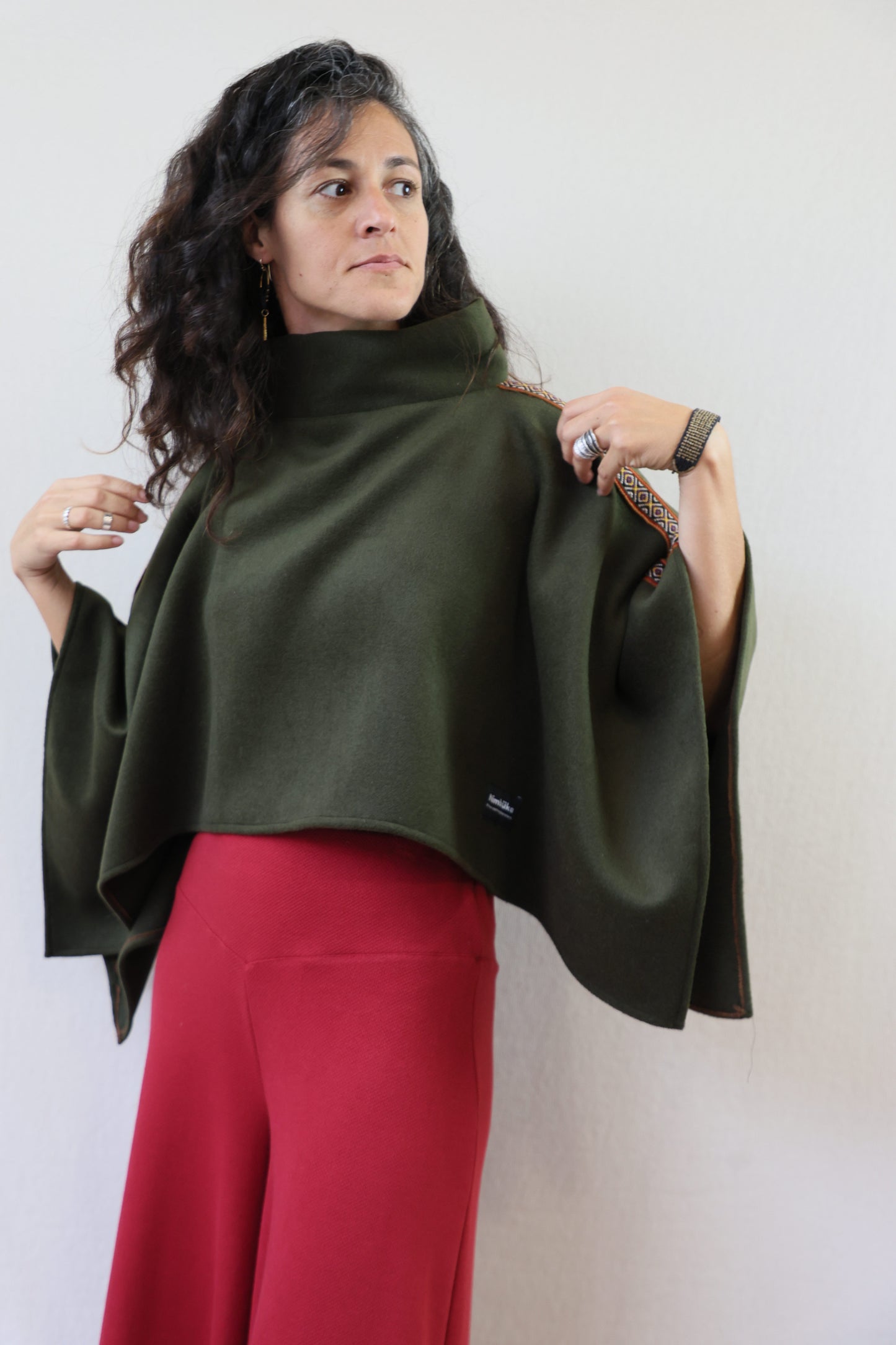 Poncho verde caqui