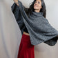 Poncho gris jaspeado