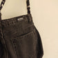 Bolso upcycled black jeans