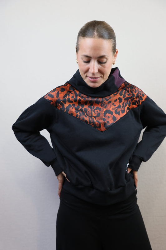 Sudadera animal print black