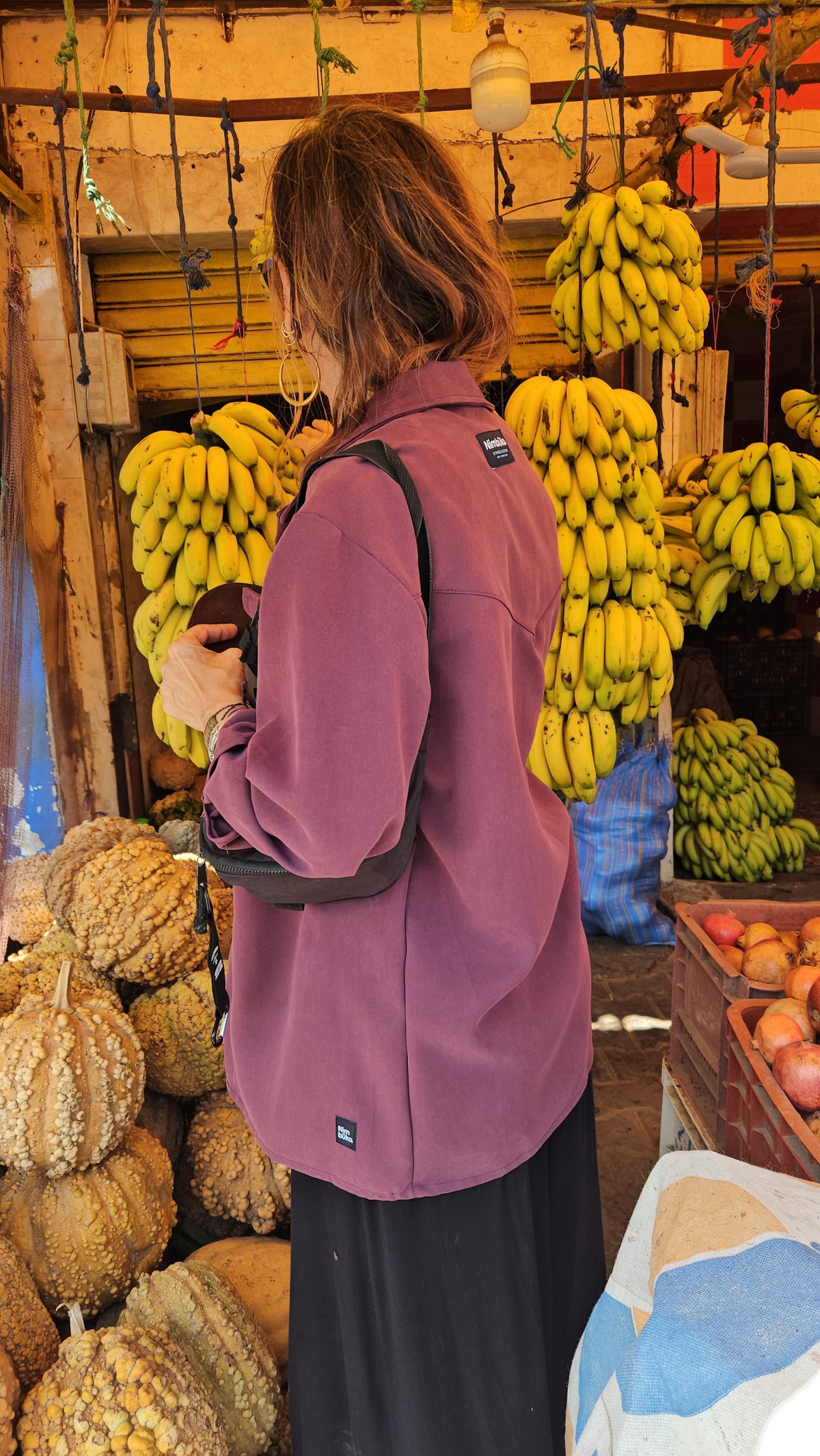 Norte · Sobrecamisa color berenjena