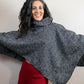 Poncho gris jaspeado